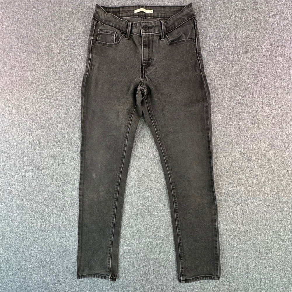 Levi's Jeans Women 4M Mid Rise Skinny Faded Black Stretch Denim 3947 58575-0115